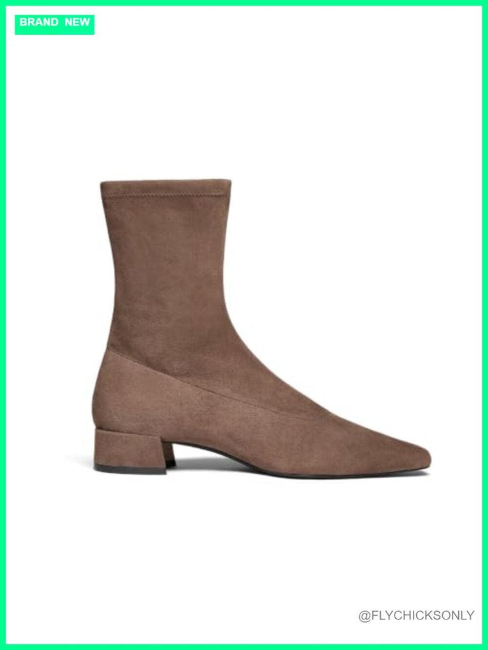 Faux Suede Square Toe Ankle Boots Chunky Low Heel Zipper Booties